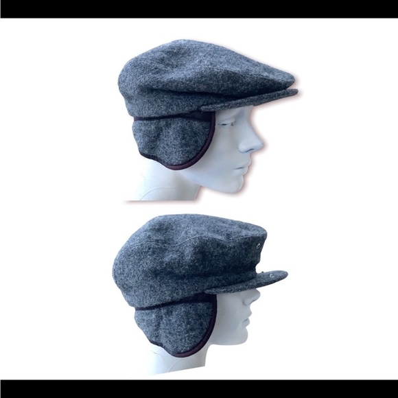 Wool Cap Men’s Vintage Ear Flap Designer Hat - Picture 3 of 9